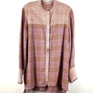 Malene Birger Plaid Tunic Top Size 42/XL